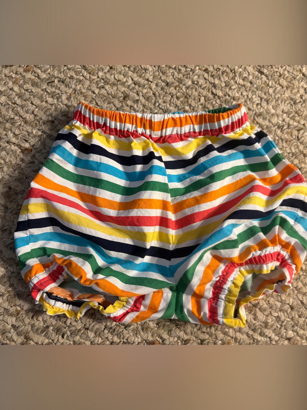 Hanna Andersson Rainbow Stripe Diaper Cover / Bloomers, Size 12-18mo